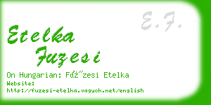 etelka fuzesi business card